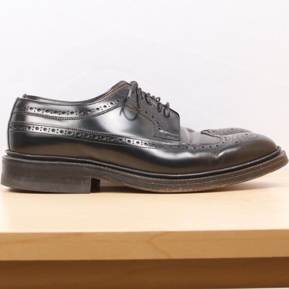 VTG Dack's Round-toe Dufferin Men's Brogue Shoe 7.5G Black 🇬🇧 Calfskin EUC - Picture 3 of 8